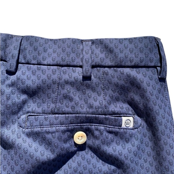 Peter Millar Carrboro Performance Golf Skull Shorts Navy Blue Size 34 - Picture 6 of 7